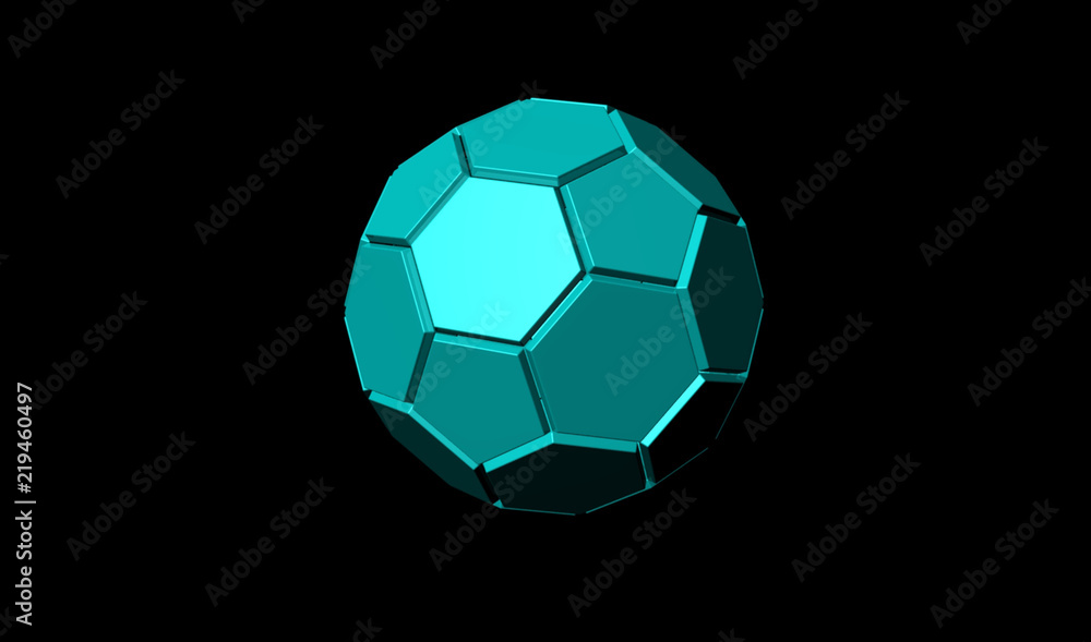 Naklejka premium 3D render of soccer ball