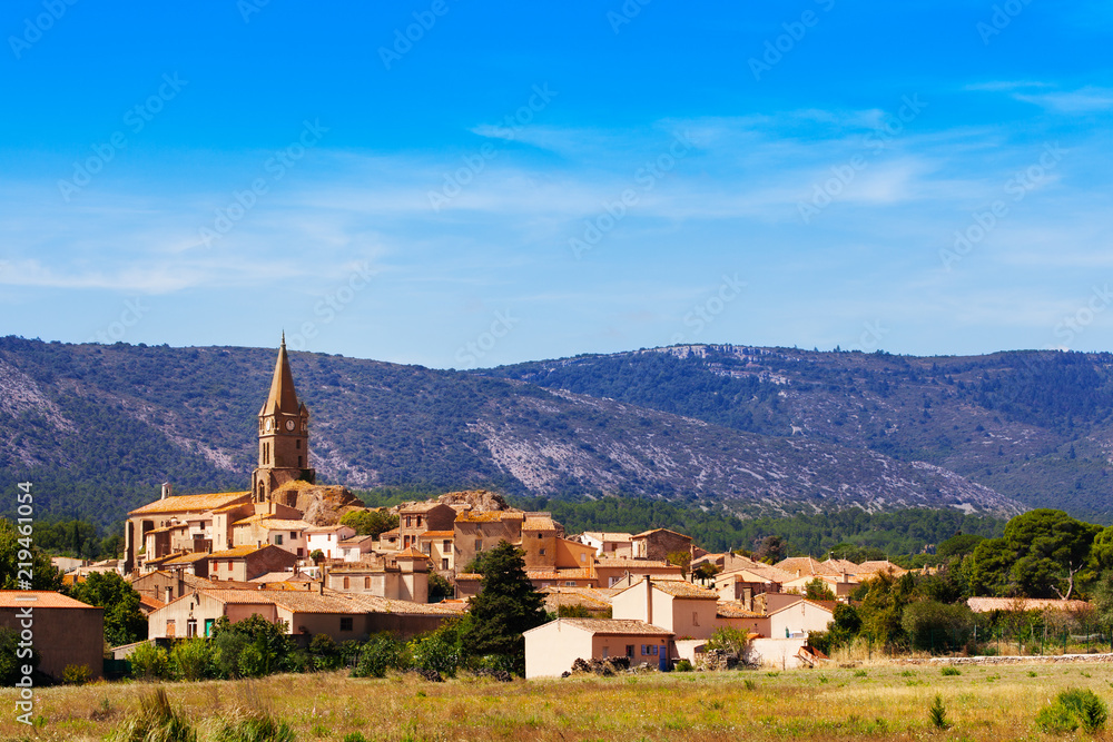 Capendu village view in Aude, southern France