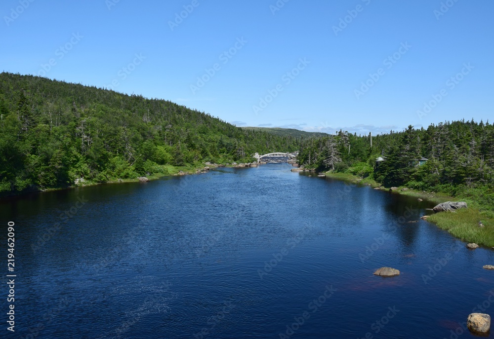 river landscape along the Irish Loop,  North East Brook near Trepassey,  Avalon Peninsula Newfoundland 