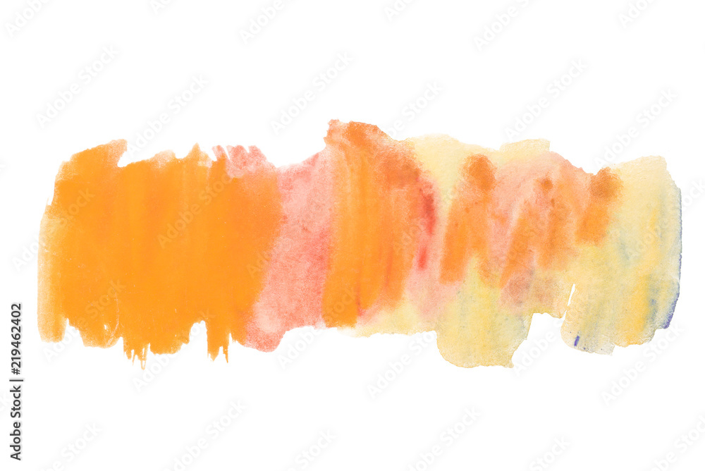 orange stripe watercolor abstraction. for cards of cards with a place for design