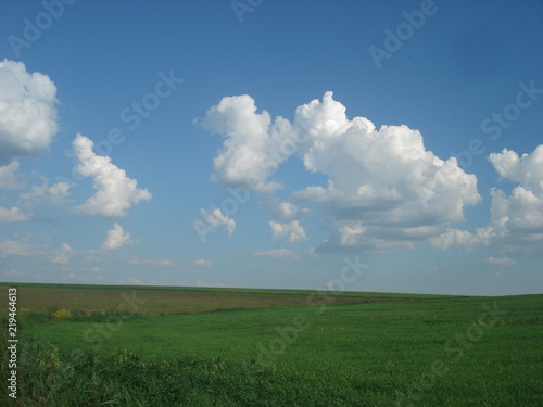 Clouds and field