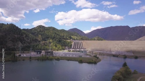 Wallpaper Mural Aerial, hydroelectric plant in mountains Torontodigital.ca