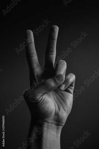 hand making the sign of peace and love © paymphoto