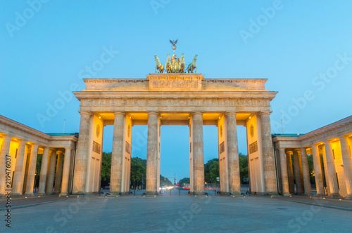 The Brandenburger Tor in the morning in Berlin, Germany.