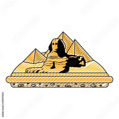 doodle giza egypt sculpture architecture pyramids