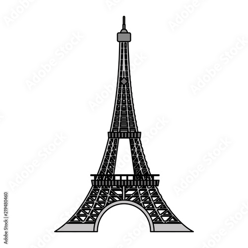 color eiffel tower architecture from paris france