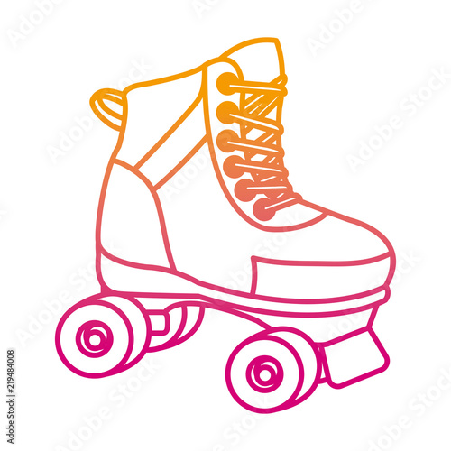 degraded line roller skate fun art style