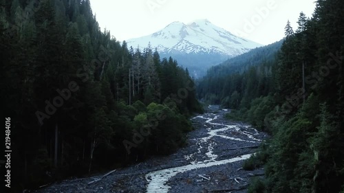 Mount Baker Washington – 4k drone video of Mt Baker Washington in summer, Baker Highway, Maple Falls, Glacier Washington gorgeous mountains with snow