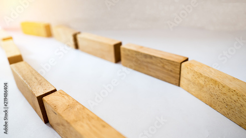 wooden block walkway on white background