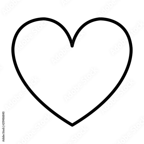 line art heart shape love symbol Stock Vector
