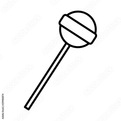 line sweet lollipop candy delicious caramel
