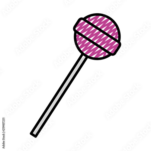 doodle sweet lollipop candy delicious caramel