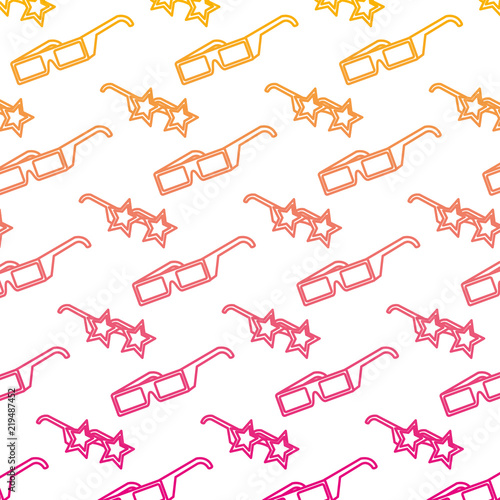 degraded line 3d glasses and sunglasses star style background