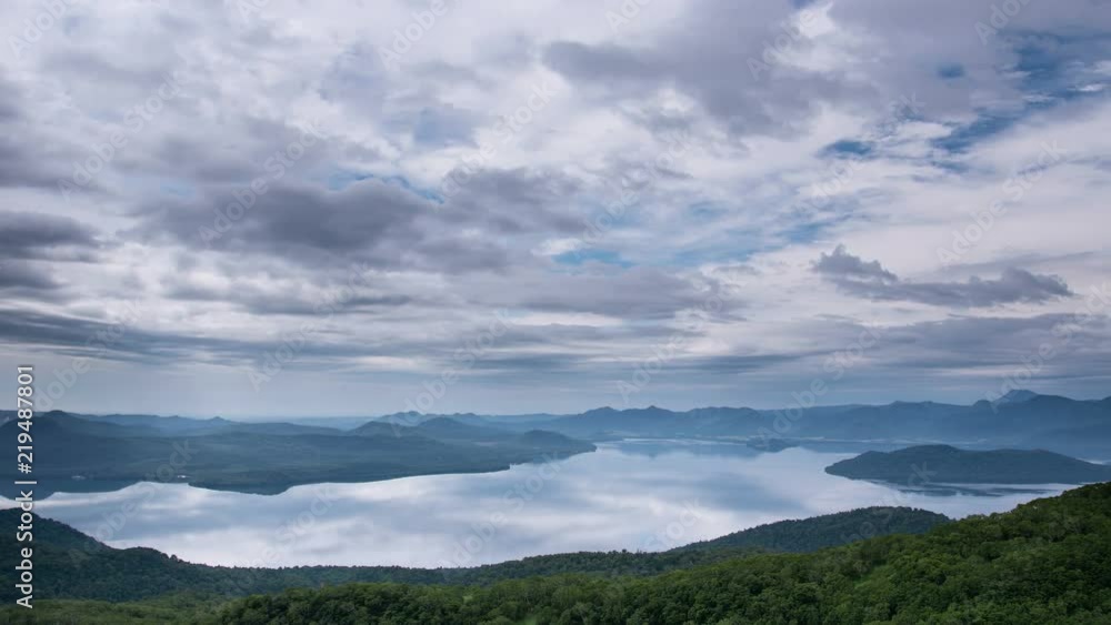 北海道屈斜路湖・タイムラプス(藻琴山から) 北海道屈斜路湖・タイムラプス(藻琴山から)