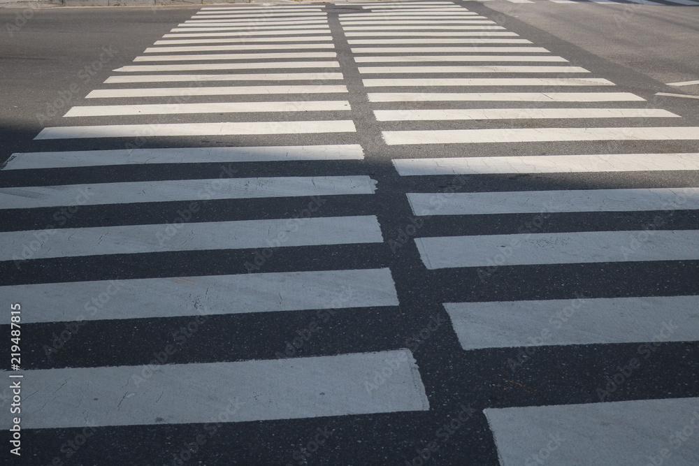 zebra crossing in streets of myongdong market in chuncheon zebra crossing in streets of myongdong market in chuncheon