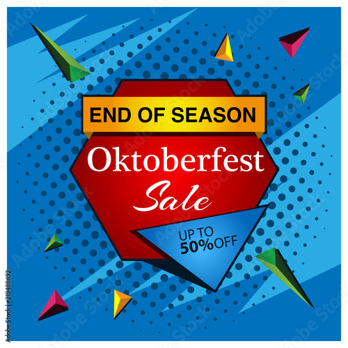 Oktoberfest sale banner. designs for posters, backgrounds, cards, banners, stickers, etc