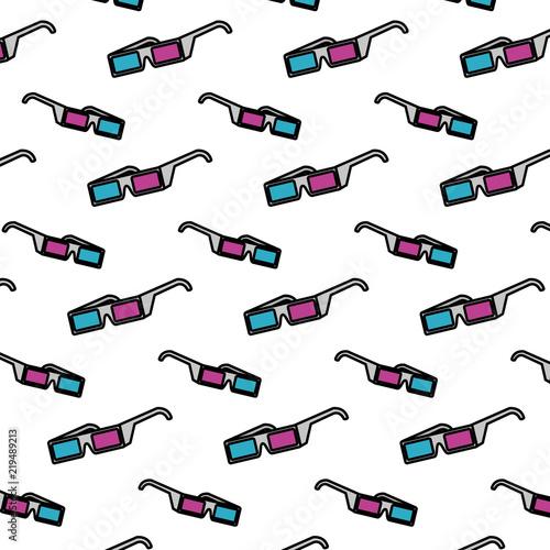 color 3d glasses cinema entertainment background