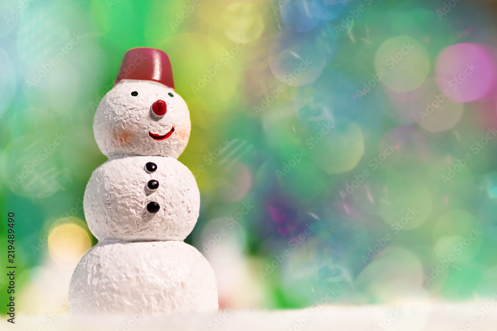 snowman doll on beautiful background