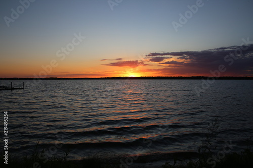 Sunset on a northern Minnesota lake in July