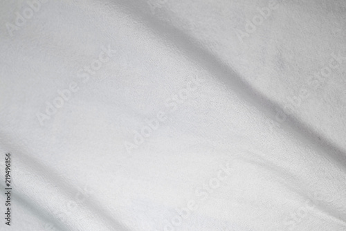crumple white fabric of bed cover