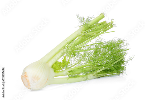 fresh fennel vegetable isolated on white background