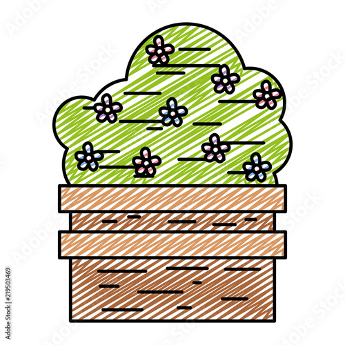 doodle nature bush plant flower style