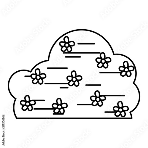 line spring bush plant with flowers style