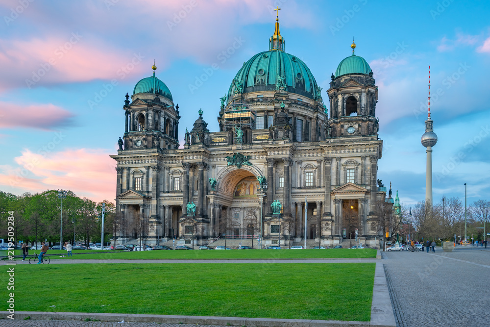 Berlin Cathedral with nice sky in Berlin city, Germany