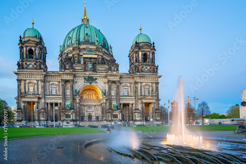 Berliner Dom in Berlin city, Germany at night.