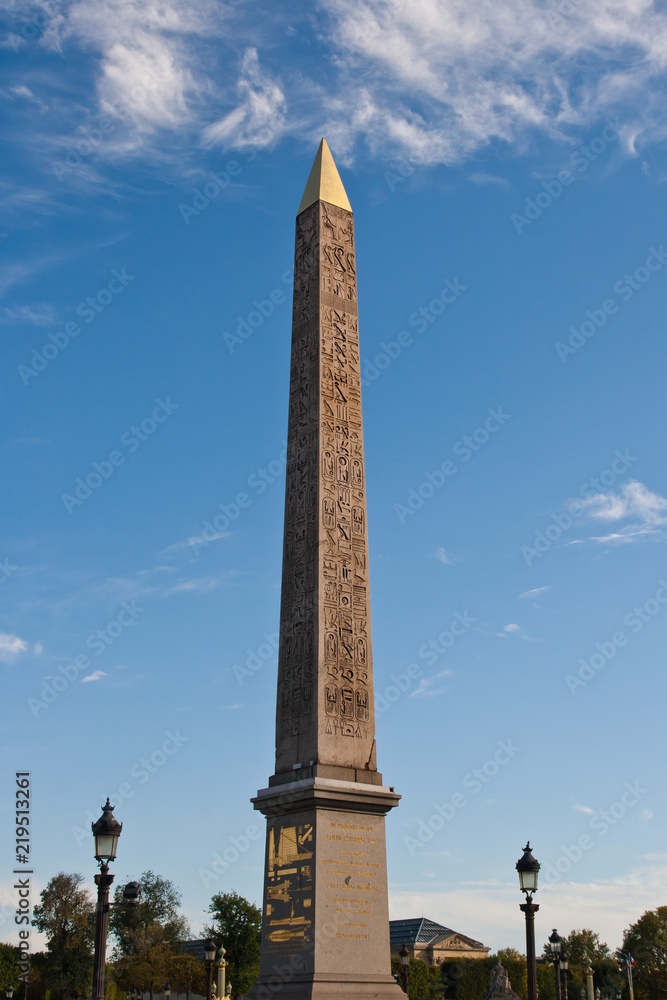 The Luxor obelisk in Place de la Concorde in Paris