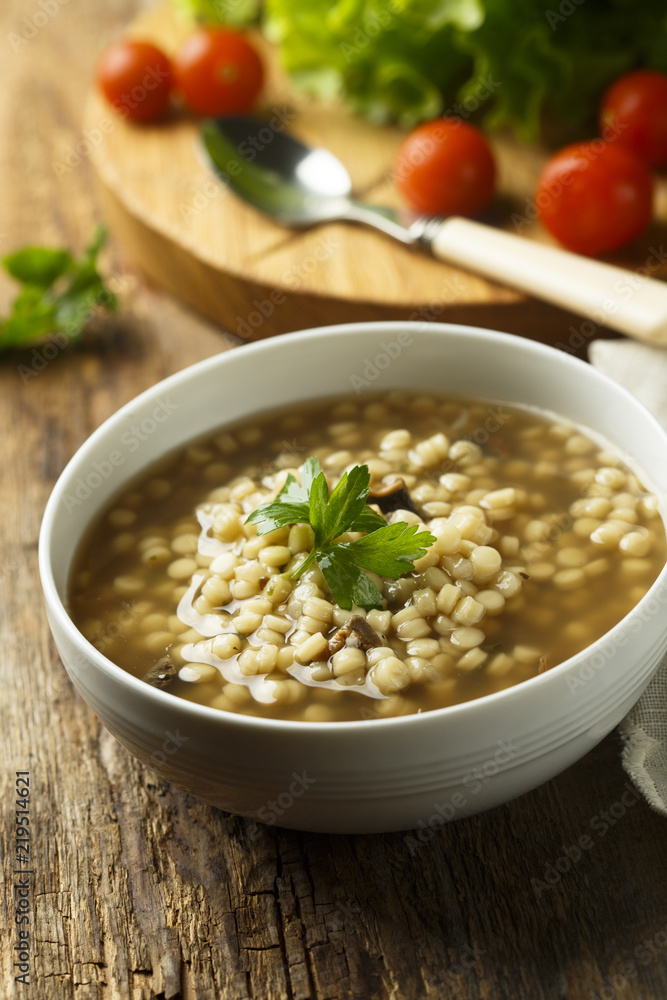 Pasta and mushroom soup Pasta and mushroom soup