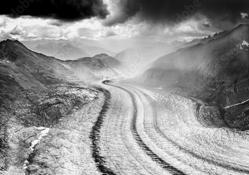 Switzerland - Aletsch Glacier Aerial Photography photo