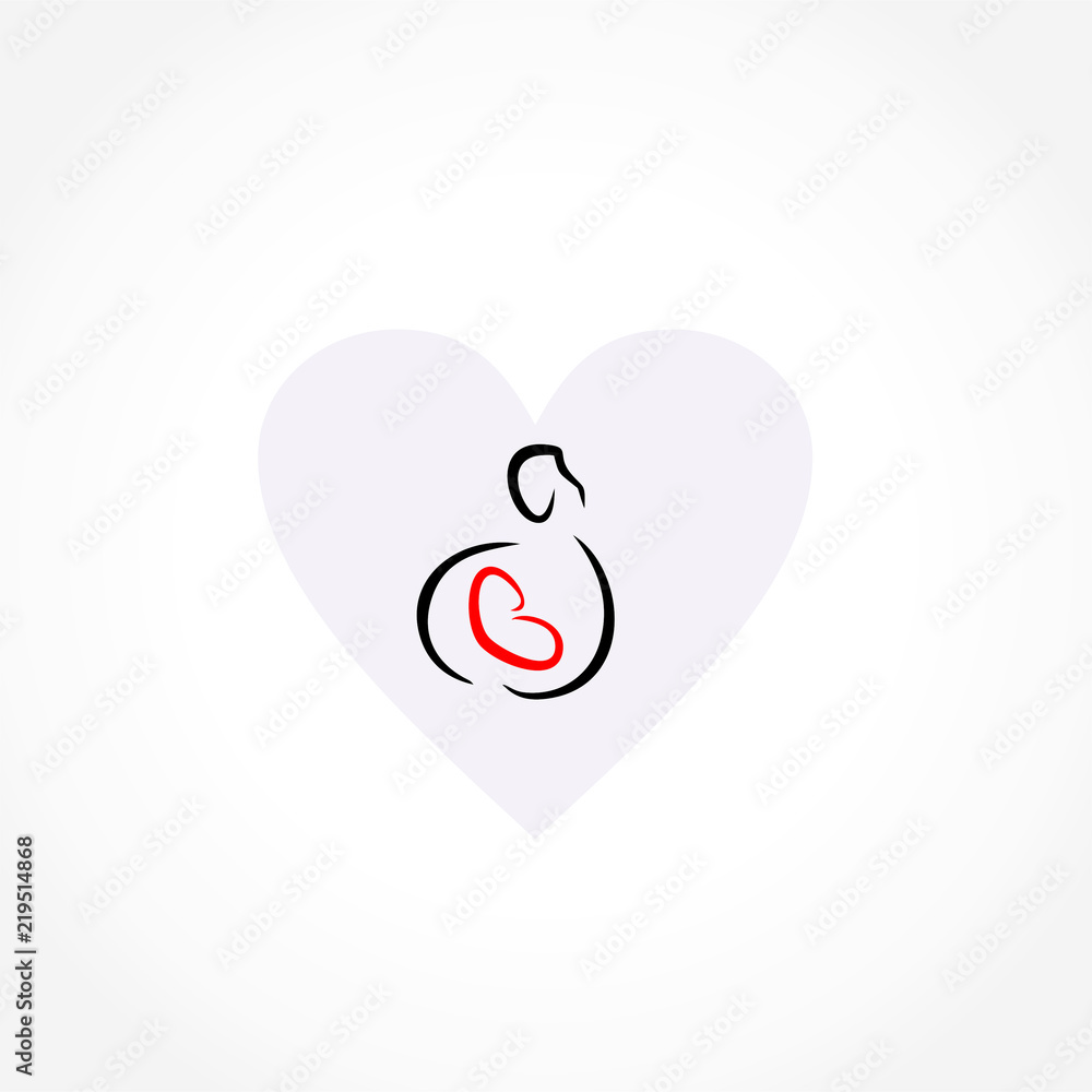 woman baby icon illustration woman baby icon illustration