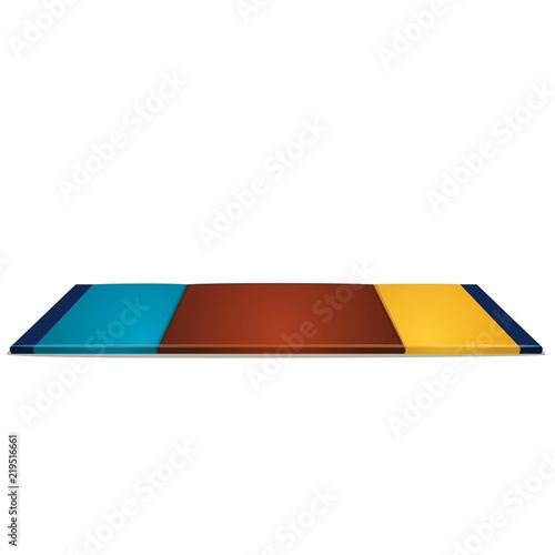 Home doormat isolated on a white background. Cartoon vector close-up illustration.