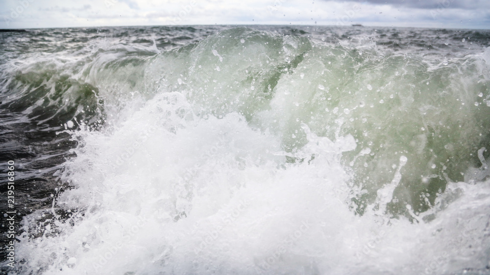 Storm waves on the seashore as a background Storm waves on the seashore as a background