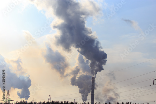 Smoke from the pipes of the factory © schankz