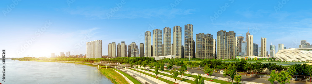 Fototapeta premium High rise building by the river
