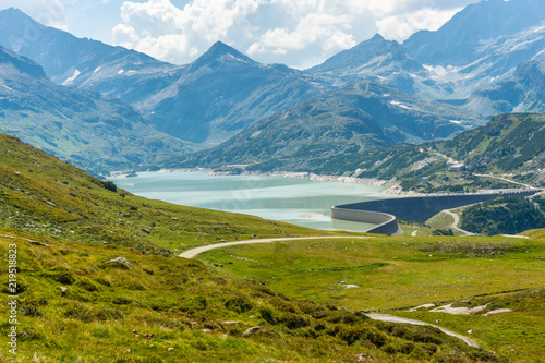 The Tauernmoossee dam in Austria Stubachtal Pinzgau Uttendorf at Nationalpark Hohe Tauern