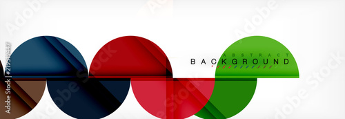 Circle abstract background, geometric illustration