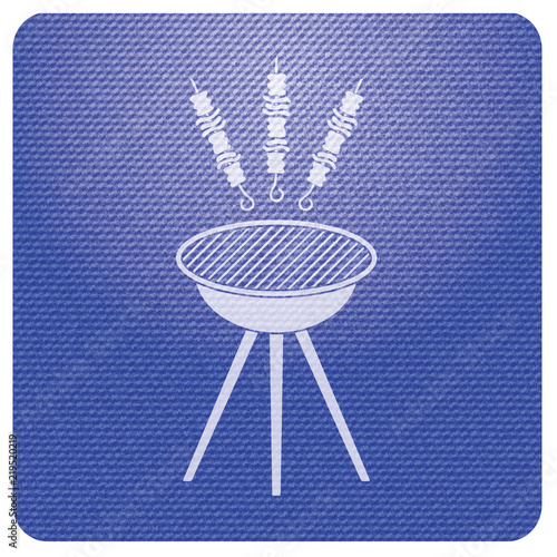 Grilled kebab icon