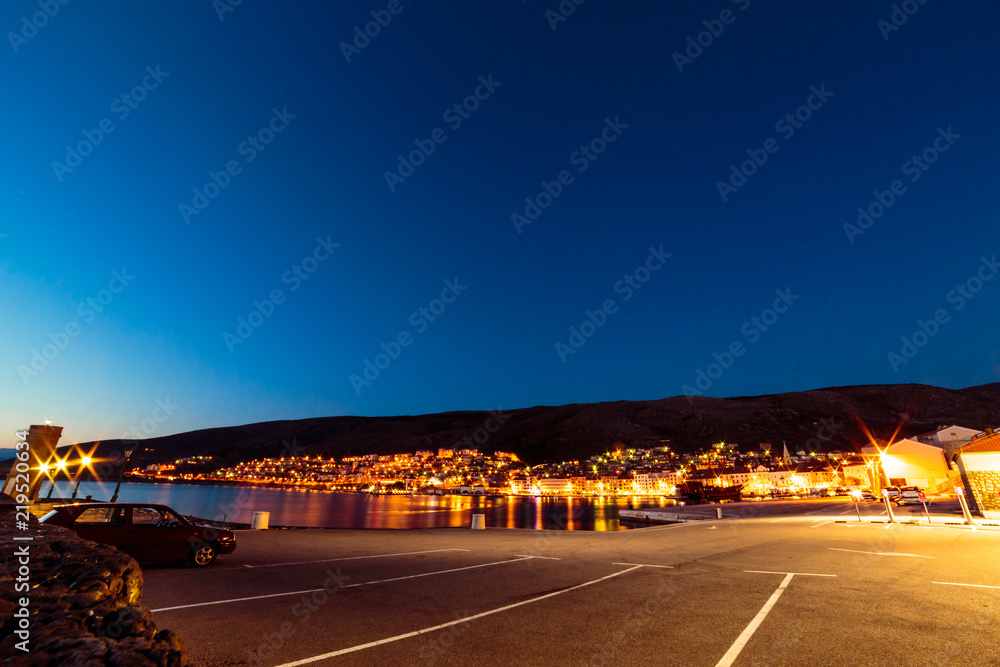 Late evening in the bay of Senj, Croatia Late evening in the bay of Senj, Croatia