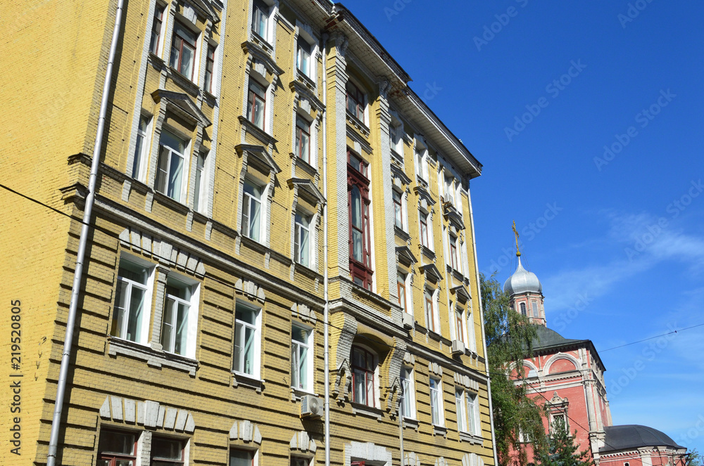 Moscow, Russia.   The apartment house of I. S. Kasatkin in Podsosensky lane, house 6 building 1, 1902 year built in Moscow
