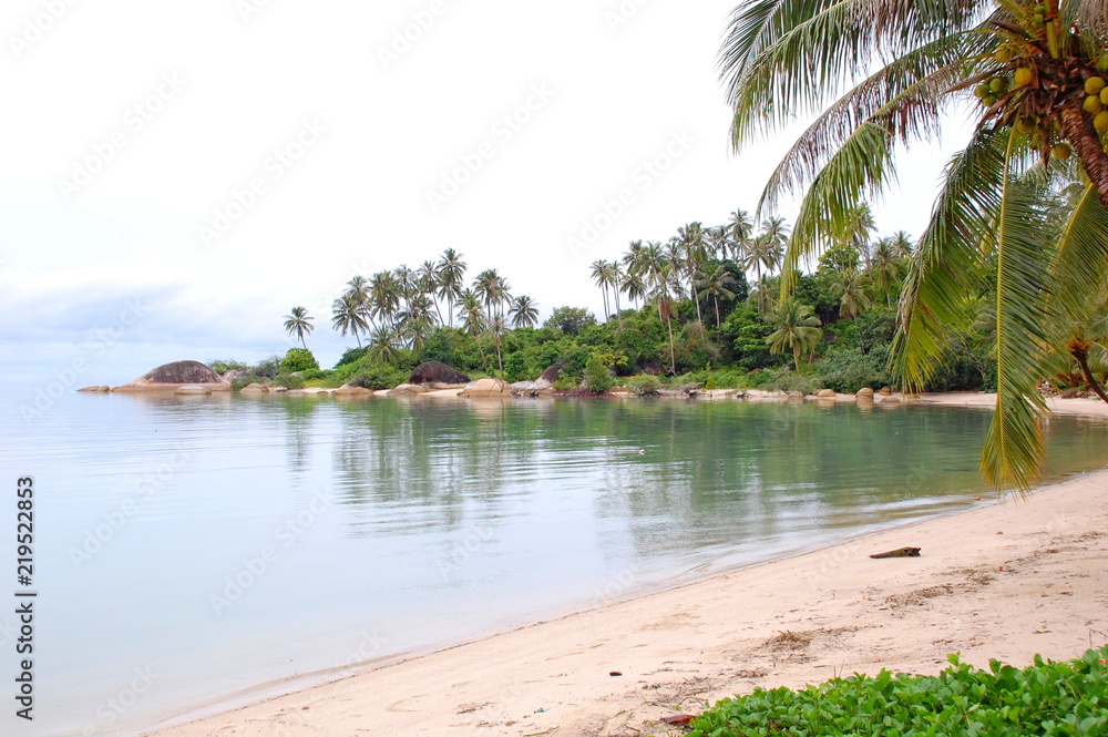 Seascape at a beautiful beach in Koh Phangan in Thailand