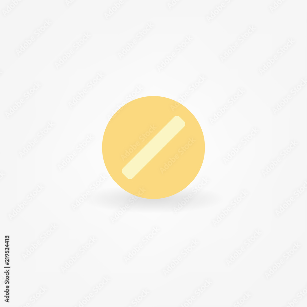 Pill icon in trendy flat style isolated on background. Vector illustration