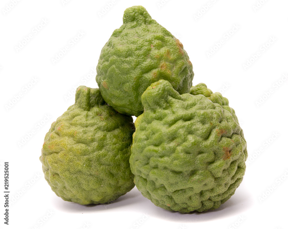 Bergamot fruit on a white background Bergamot fruit on a white background