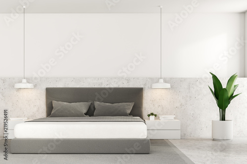 Luxury white bedroom interior