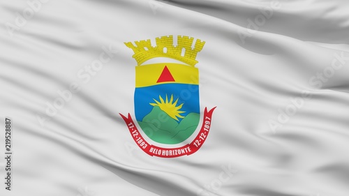 Belo Horizonte City Flag, Country Brasil, Minas Gerais, Closeup View