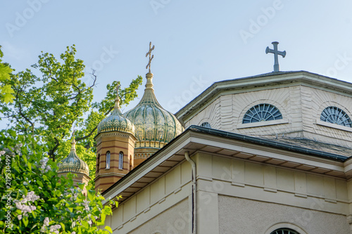 Russian Orthodox funerary chapel of Maria Pavlovna and and royal crypt in Weimar in Germany photo