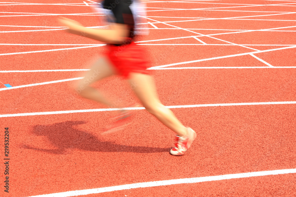 Athletes running in the playground