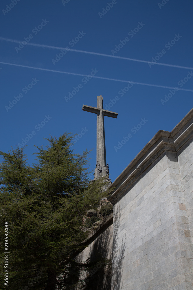 San Lorenzo de El Escorial. Outdoor view of The Valle de los Caidos or Valley of the Fallen. Build near Madrid, to honour and bury those who died in Spanish Civil War, including General Franco. San Lorenzo de El Escorial. Outdoor view of The Valle de los Caidos or Valley of the Fallen. Build near Madrid, to honour and bury those who died in Spanish Civil War, including General Franco.